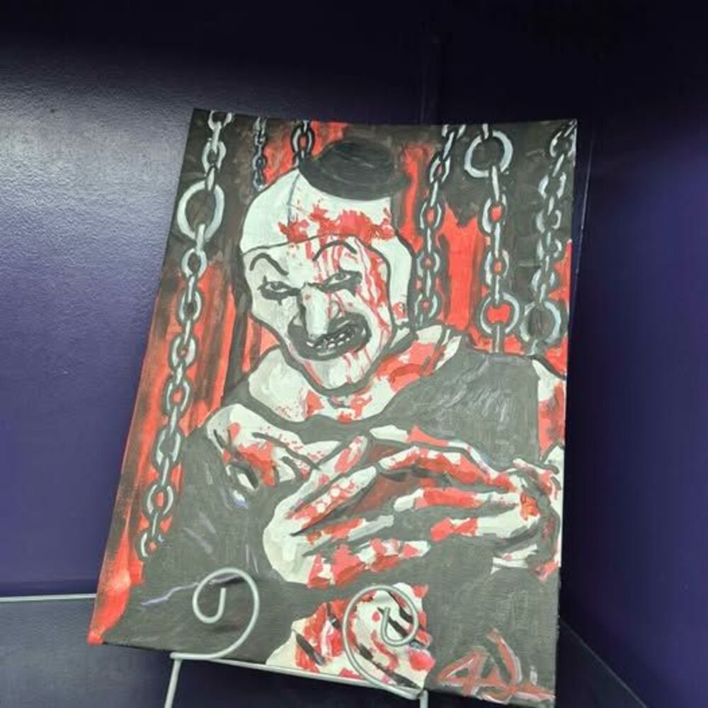 Terrifier Art the Clown painting